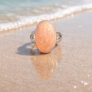 NEW! Peach Selenite Ring